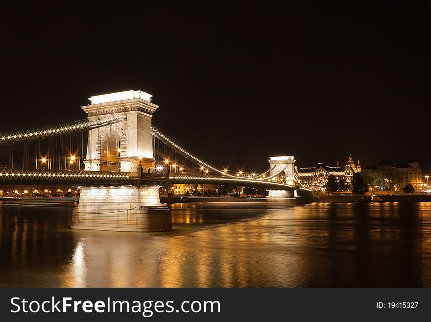 The Chain Bridge In Budapest