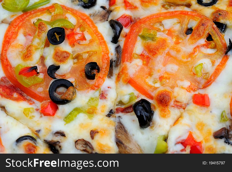 Ingredients used to bake healthy vegetarian pizza. Ingredients used to bake healthy vegetarian pizza.