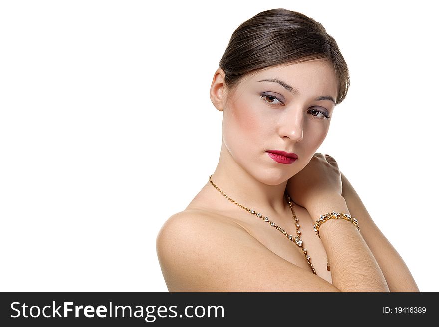 Beautiful woman with jewelry