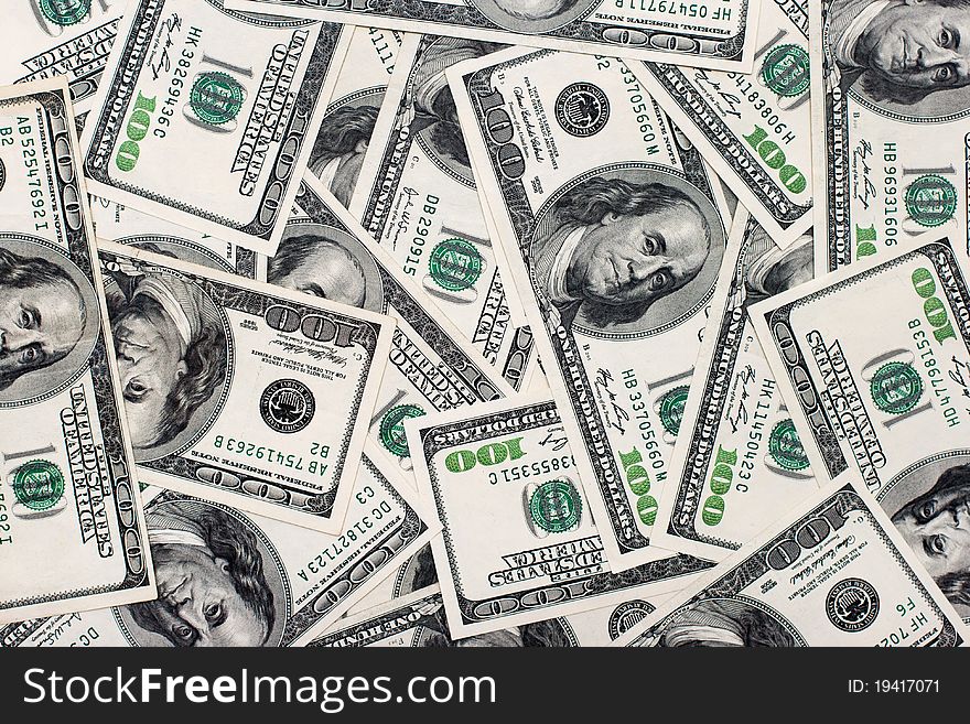 American dollars background / USD background texture