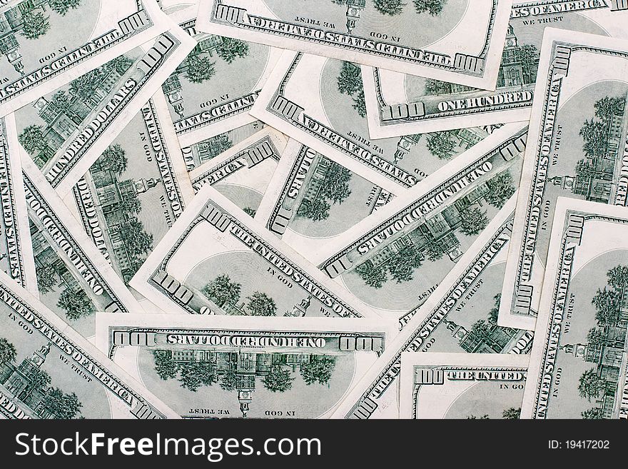 American dollars background / USD background texture