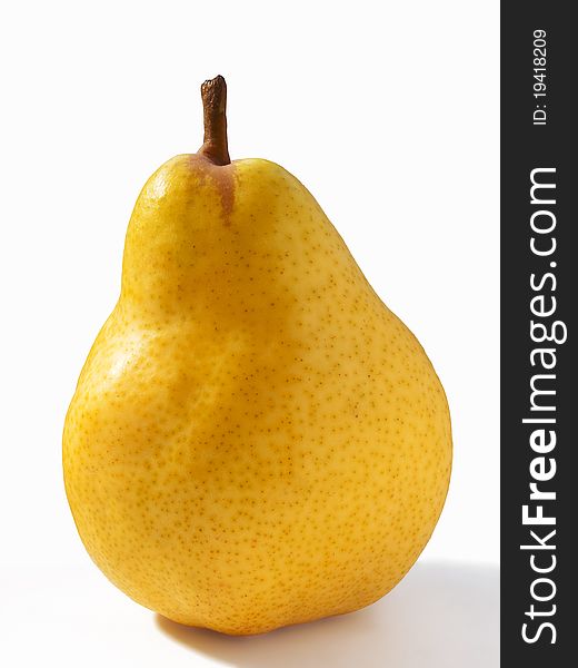 Yellow Pears On A White Background