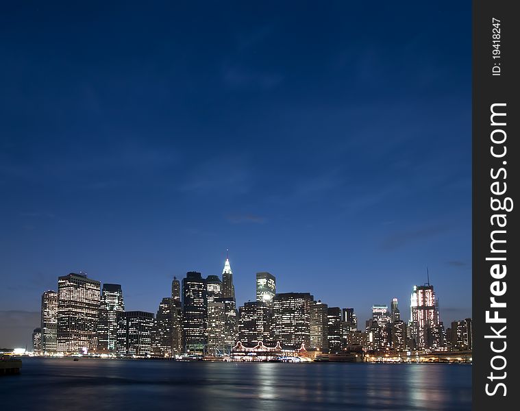 New York City Skyline at dusk