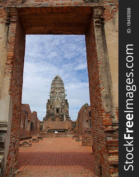 Acient castle of Thailand in Ayuttaya province
