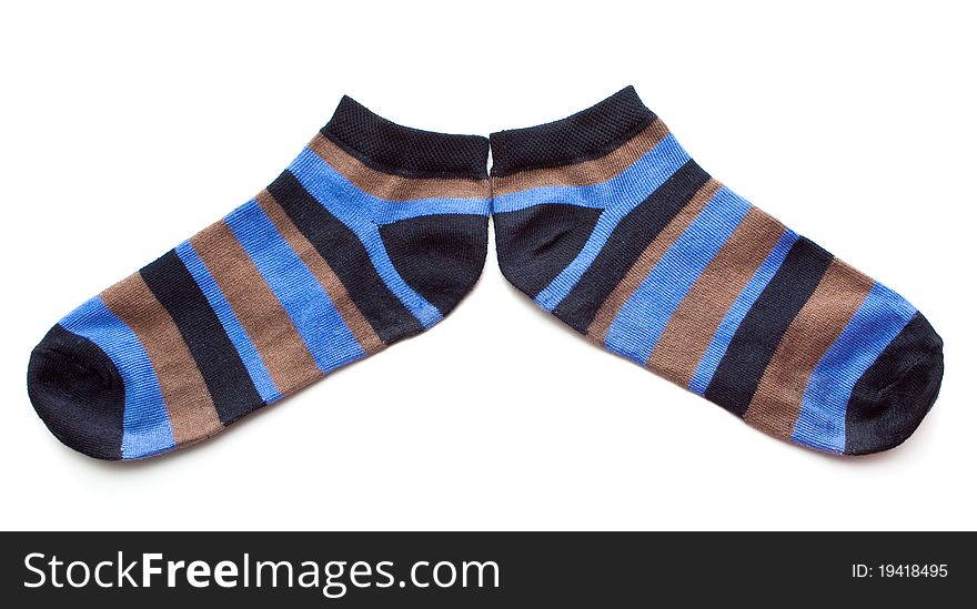 Striped socks.