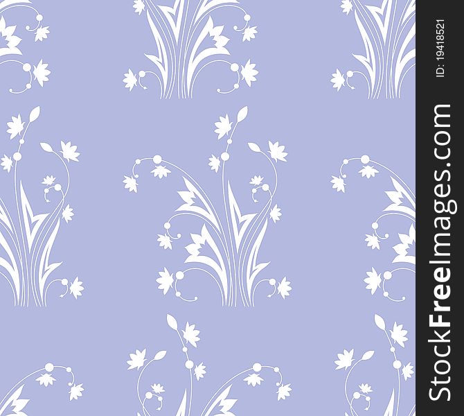 Vector seamless background with stylized floral pattern. Vector seamless background with stylized floral pattern.