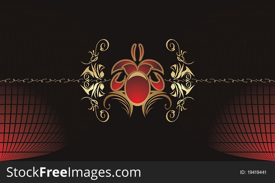 Decorative element for retro design. Illustration