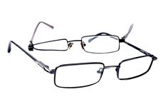 Broken Black Eyeglasses Royalty Free Stock Images