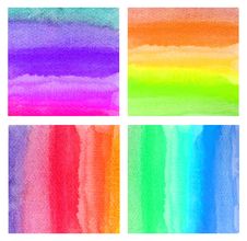 Set Of Colorful Watercolor Stock Photos Set Of Colorful Watercolor Stock Photos