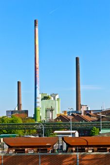 Industry Park With Silo And Chimney Royalty Free Stock Photos Industry Park With Silo And Chimney Royalty Free Stock Photos
