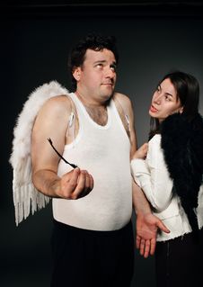 Mr. Angel And Mrs. Angel Stock Photo