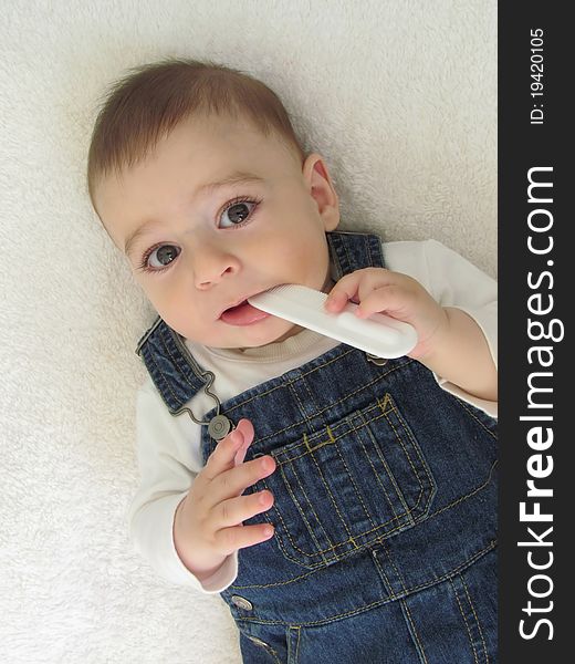 Little Boy With A White Comb