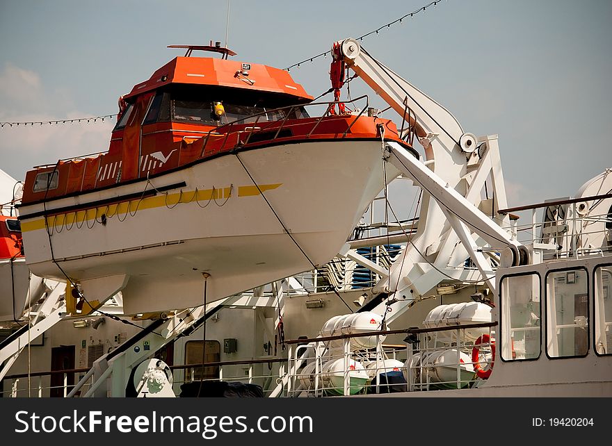 Lifeboat On The Ship