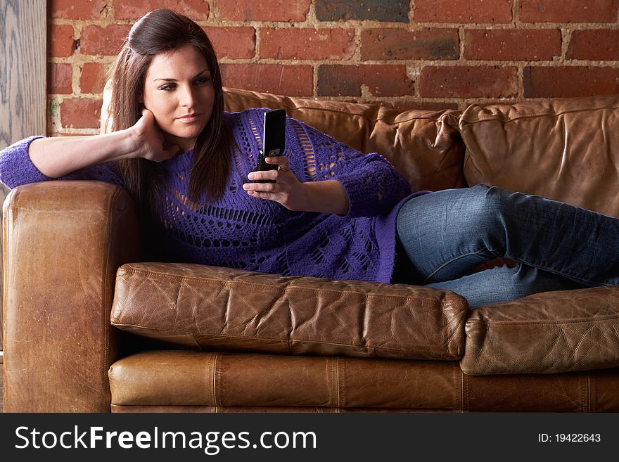 Young woman with phone