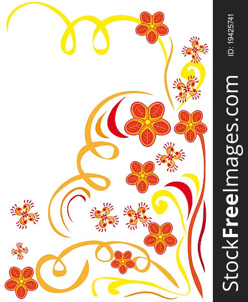 Abstract floral ornament .  Illustration.