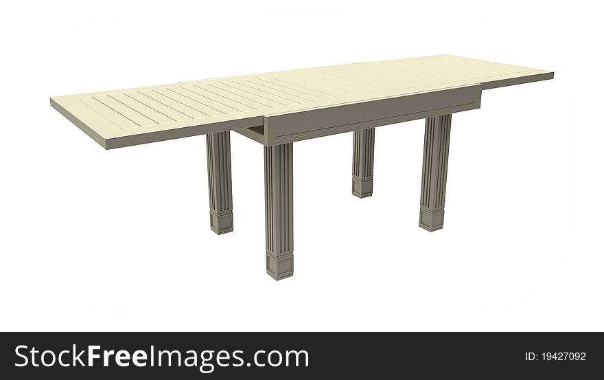 Kitchen folding table on a white background