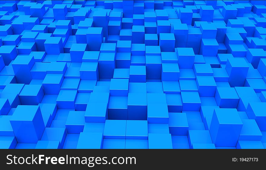 Abstract urban background of 3d blocks