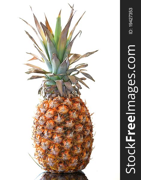 Fresh pineapple fruit isolated on white background