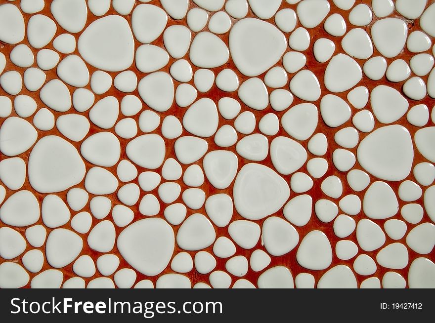 White stone free form wall tile background