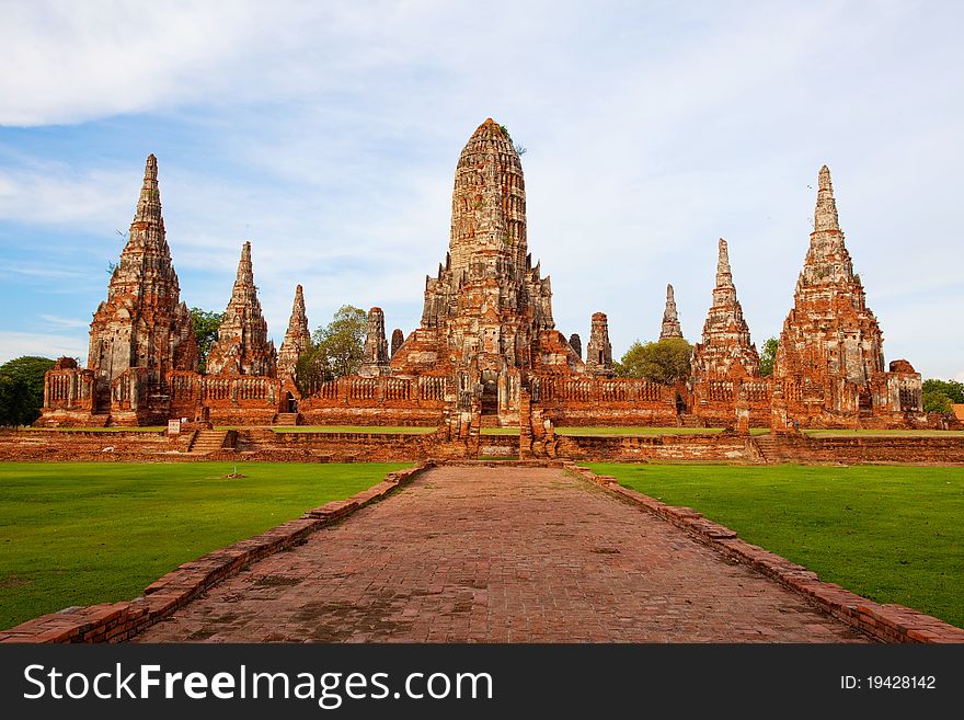 Temple in Ayutthaya ancient Thailand