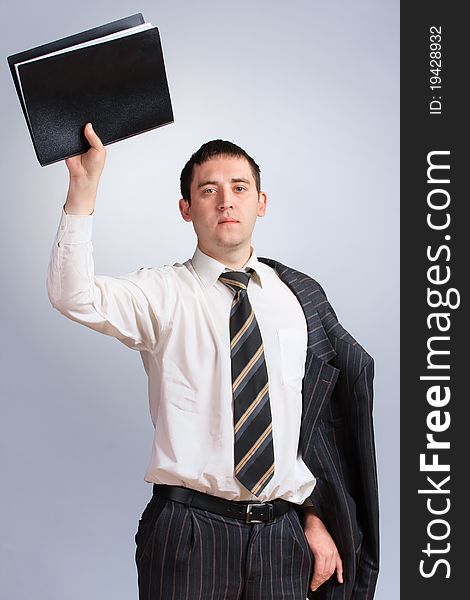 Businessman portrait in a jacket and tie