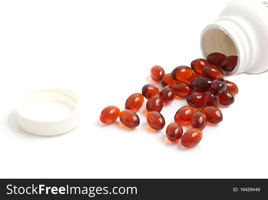 Pill isolated in white background