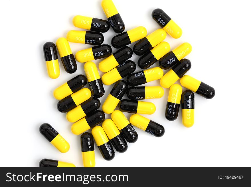 Pill isolated in white background thank for your support
