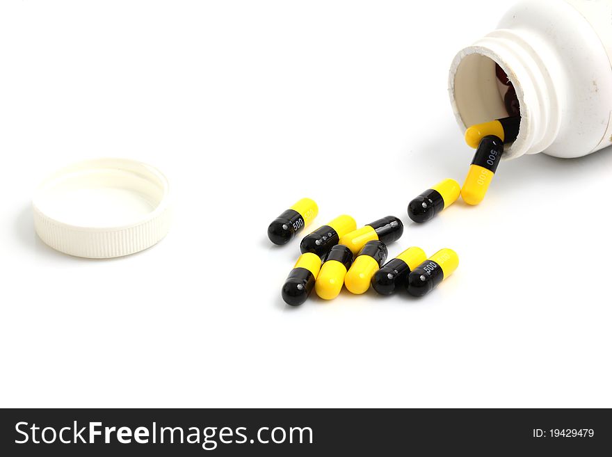 Pill isolated in white background
thank for your support