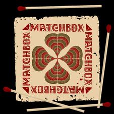 Clover Matchbox Label Royalty Free Stock Photography