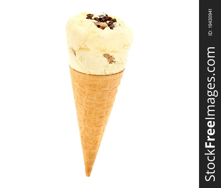 Ice cream on a white background