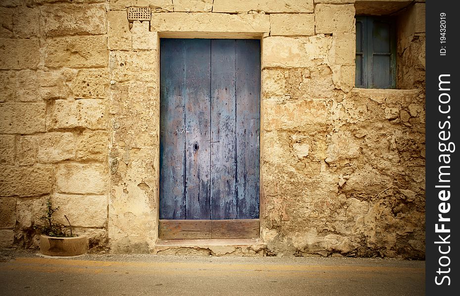 Entrance of an antique house in Malta. Entrance of an antique house in Malta