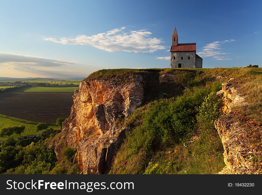 Nice Catholic Chapel in eastern Europe - village Drazovce near town Nitra