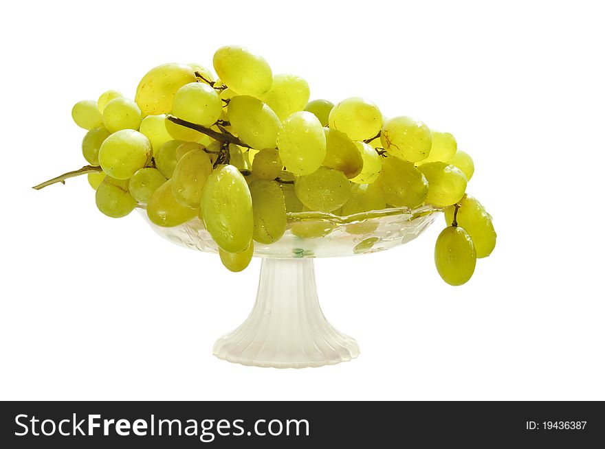 Grapes In A Glass Vase