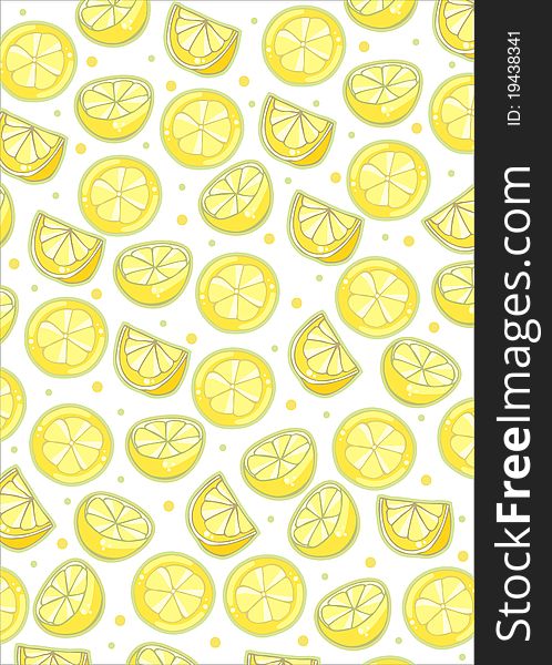 Hand-drawn background with lemon. Hand-drawn background with lemon