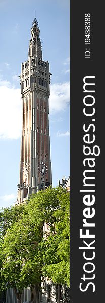 Belfry of city hall of Lille, France