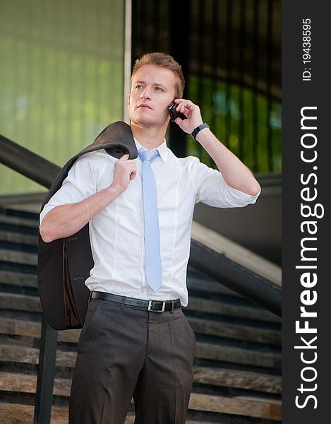 Portrait of a young business man. Portrait of a young business man