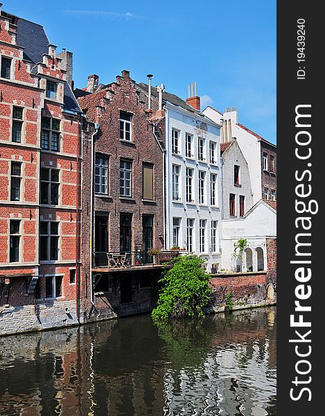 A Typical Dutch Street In The Delph. Netherlands