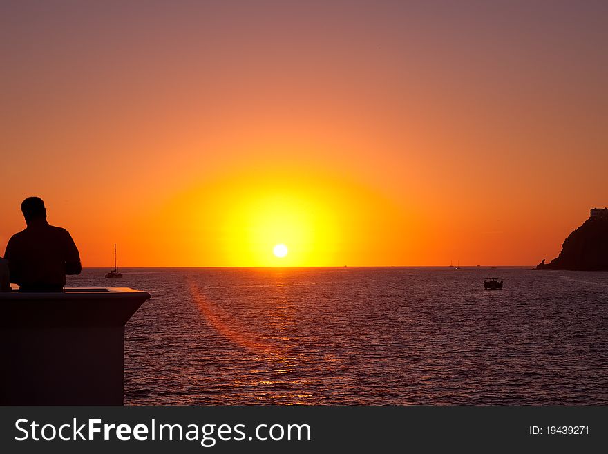 View of Sunset at Land's End, Mexico