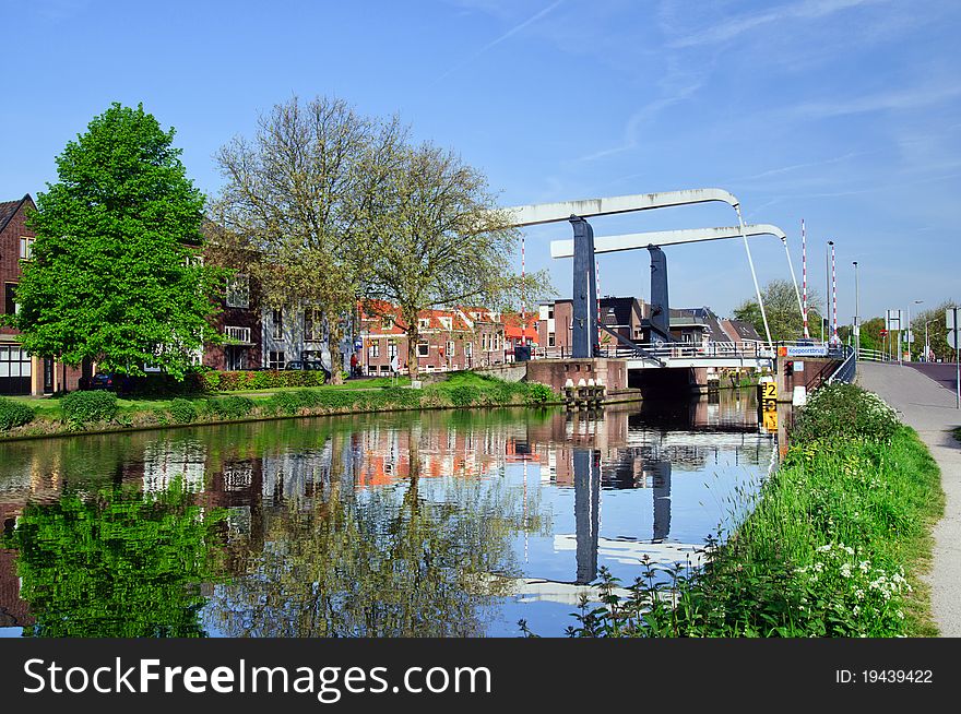 Maxima bridge in the village Marken the Netherlands. Maxima bridge in the village Marken the Netherlands