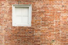 Brick With White Window Royalty Free Stock Photo
