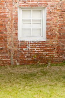 Brick Wall With White Window Stock Image Brick Wall With White Window Stock Image