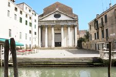 Church Behind A Canal In Venice Royalty Free Stock Photo Church Behind A Canal In Venice Royalty Free Stock Photo