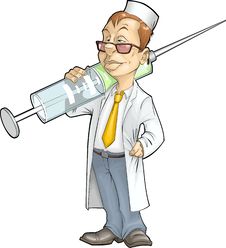Doctor With Syringe In Hand Royalty Free Stock Photo Doctor With Syringe In Hand Royalty Free Stock Photo