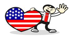Illustration Of Love For America Royalty Free Stock Photography Illustration Of Love For America Royalty Free Stock Photography