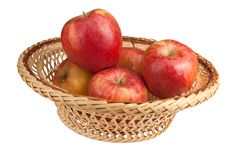 Basket With Apples Stock Image Basket With Apples Stock Image