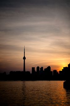 Toronto Harbor At Sunset Stock Image Toronto Harbor At Sunset Stock Image