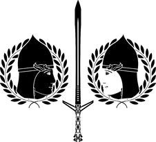 Slavonic Warrior. Stencil Royalty Free Stock Photos Slavonic Warrior. Stencil Royalty Free Stock Photos