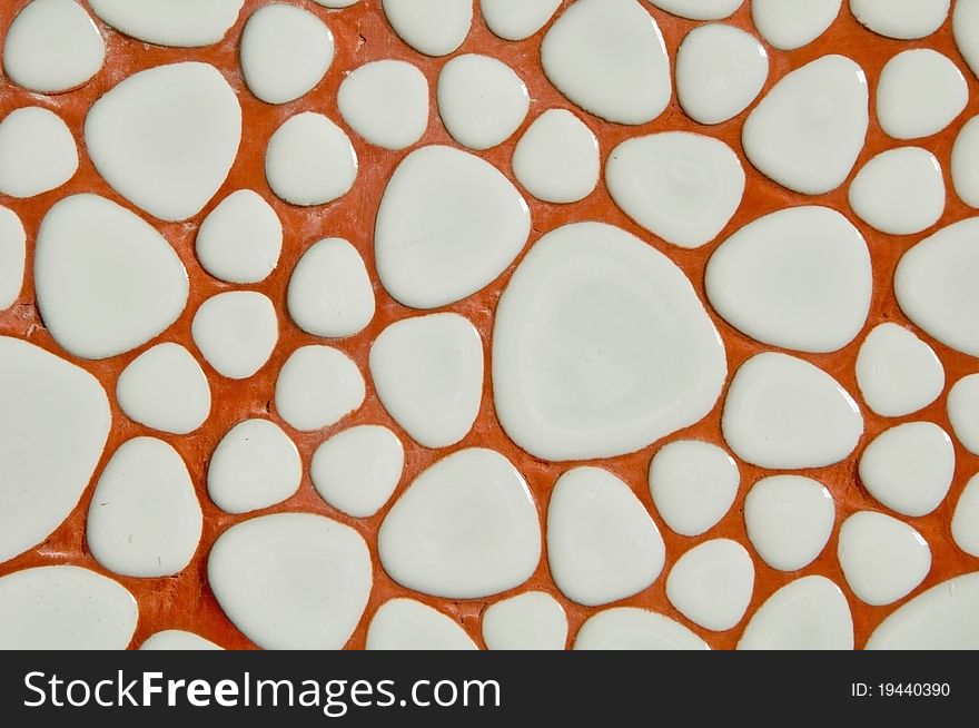 White color free form stone tile background