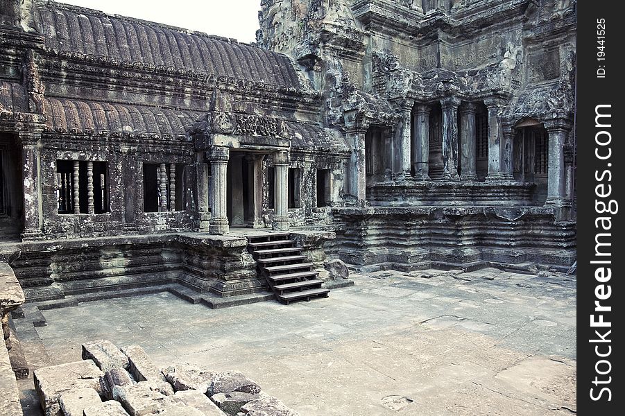 Photo Angkor Wat - ancient Khmer temple in Cambodia. UNESCO world heritage site