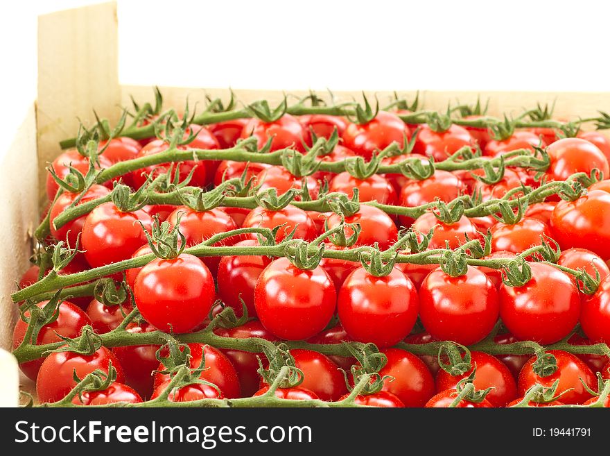 Ripe red tomatoes isolated on white background. Ripe red tomatoes isolated on white background